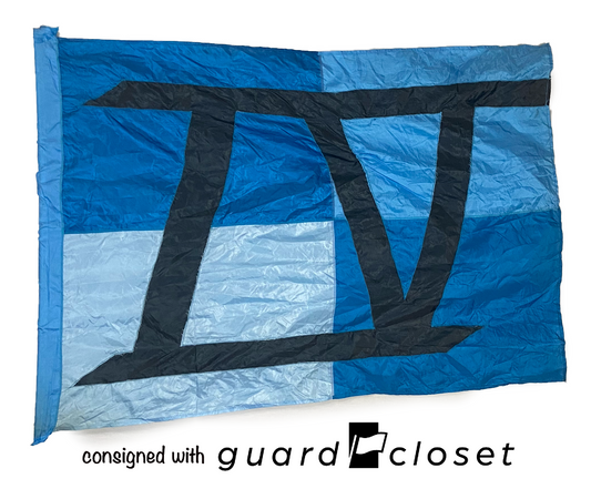 9 blue black Roman numeral flags