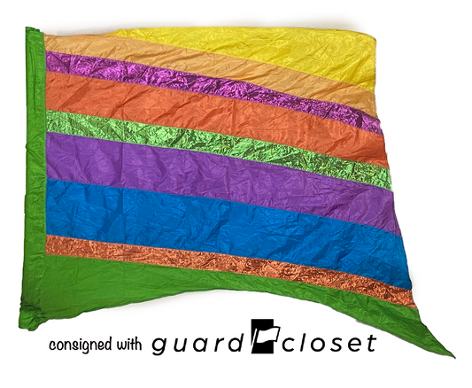5 multicolor stripe flags