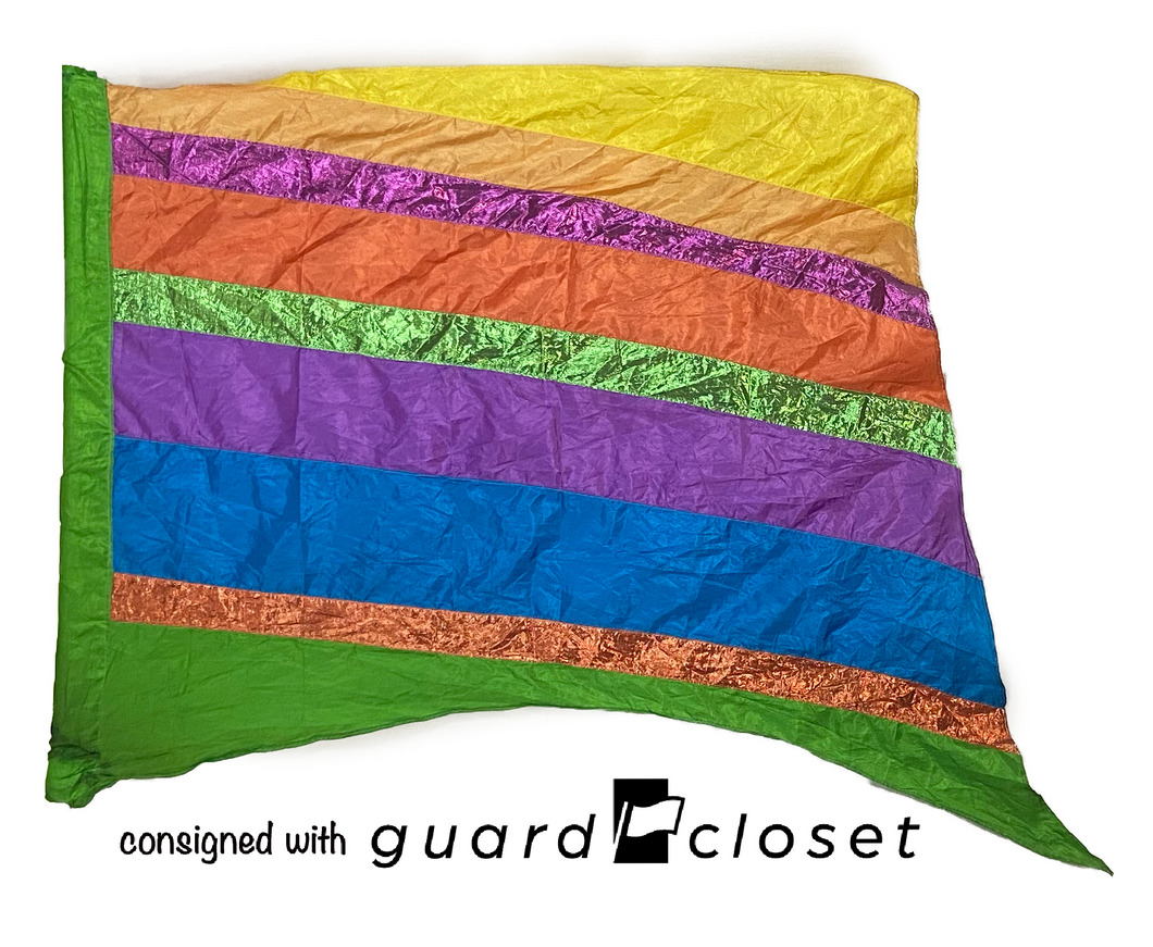 5 multicolor stripe flags