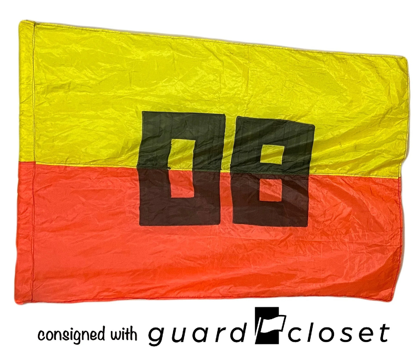 13 yellow orange block numeral flags