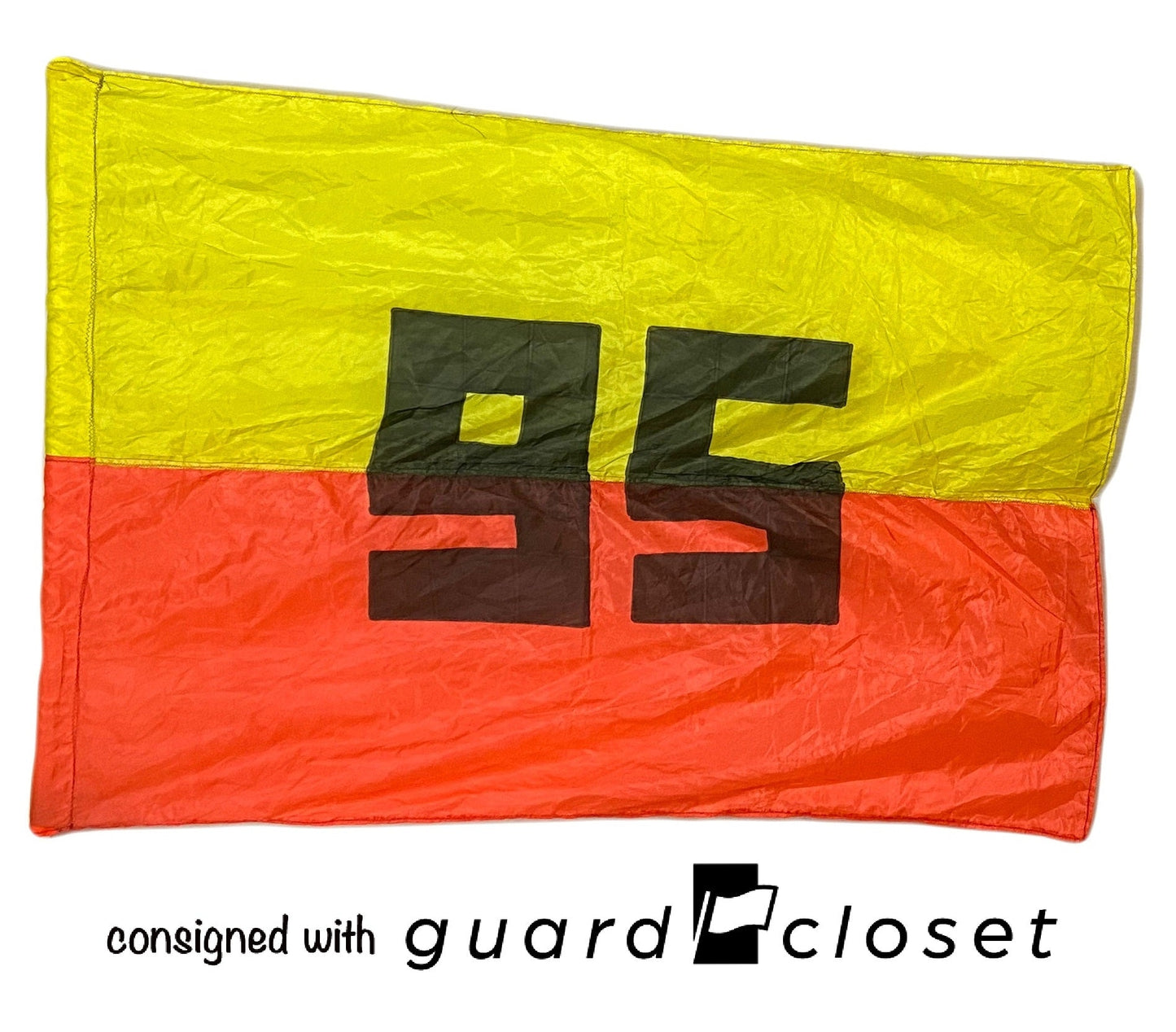 13 yellow orange block numeral flags