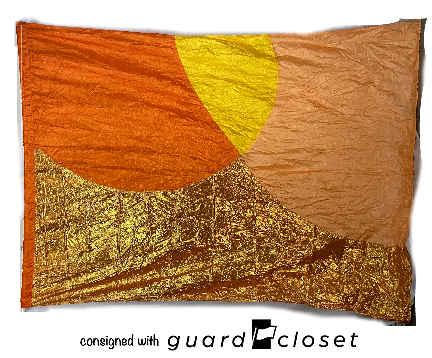6 gold orange yellow flags