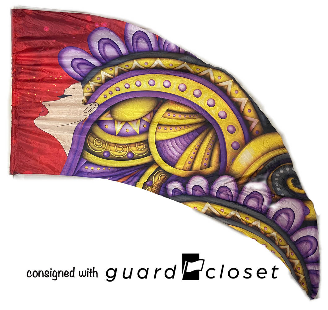 5 multicolor woman goddess flags
