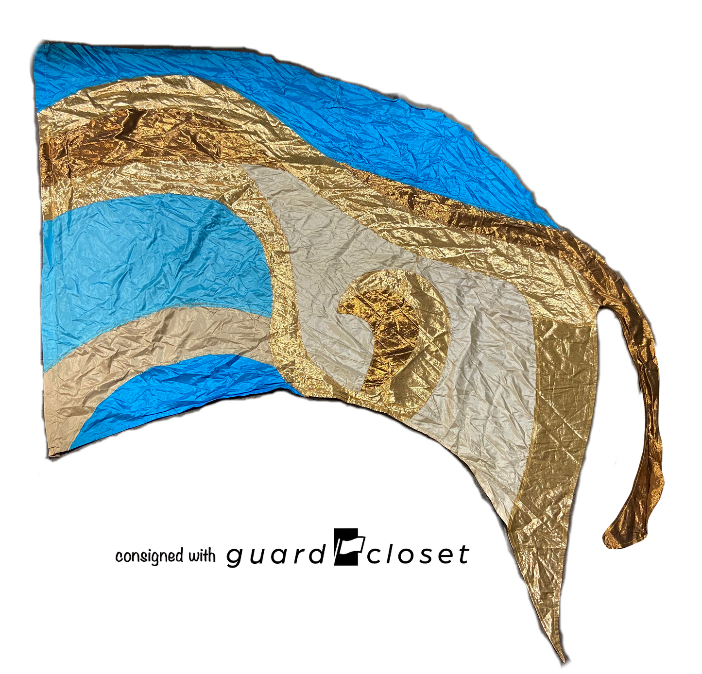 10 blue gold tan swing flags