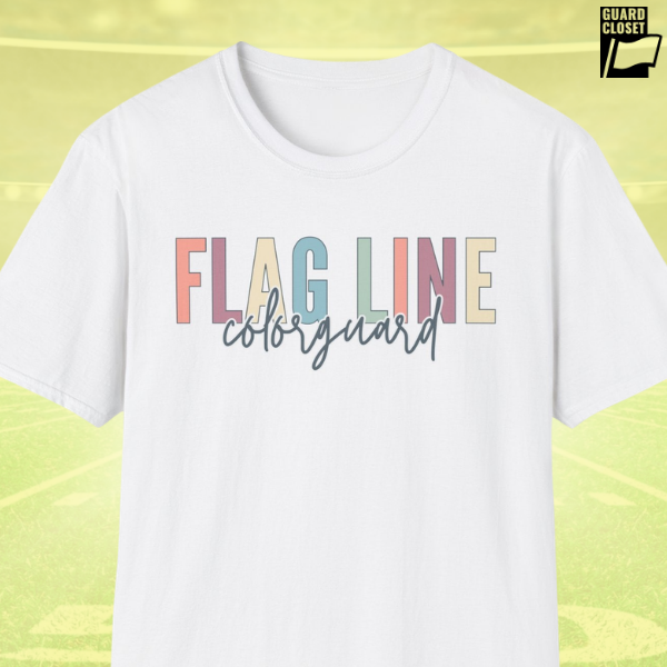 Starting Line Design Co - Flag Line Colorful Varsity Tee
