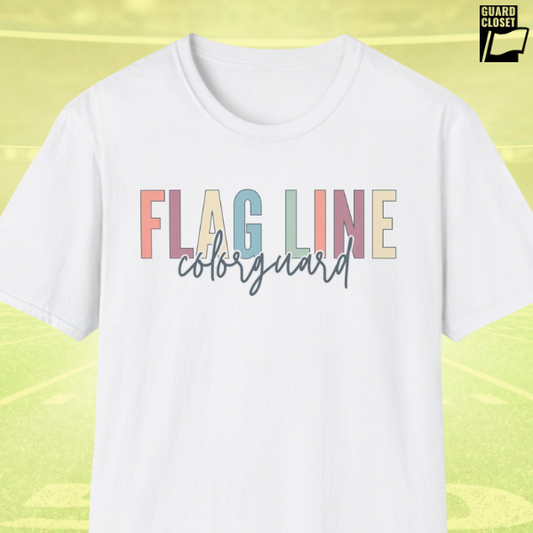 Starting Line Design Co - Flag Line Colorful Varsity Tee