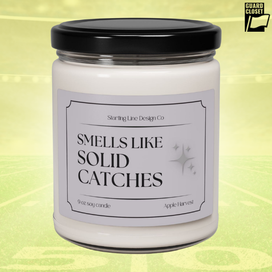 Starting Line Design Co - 'Smells Like Solid Catches' - Funny Colorguard Winterguard Candle