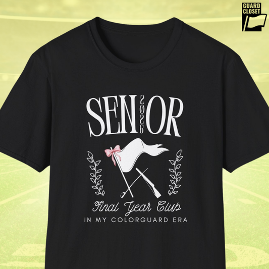 Starting Line Design Co - Custom Graduation Year Colorguard Senior Social Club Tee
