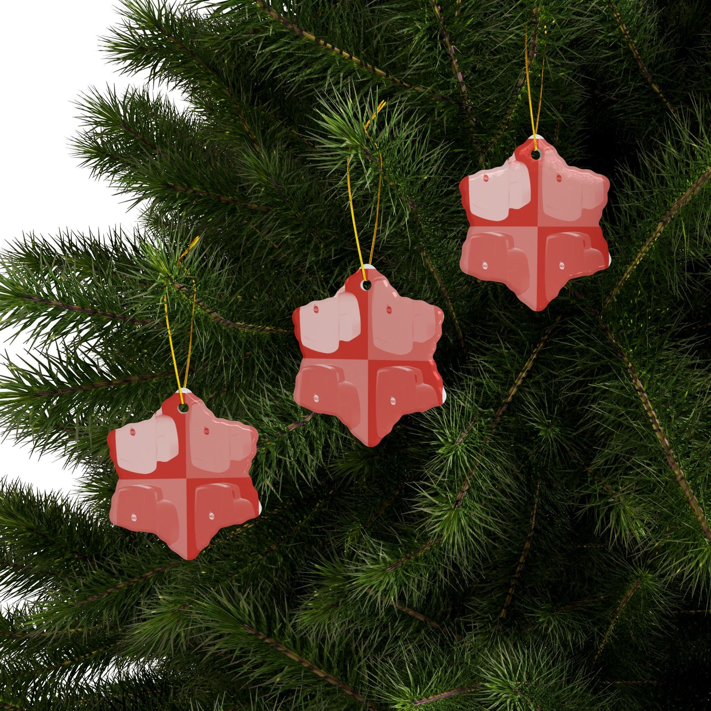 Pop Art Camera Ceramic Ornament — Colorful 2-Sided Holiday Decoration