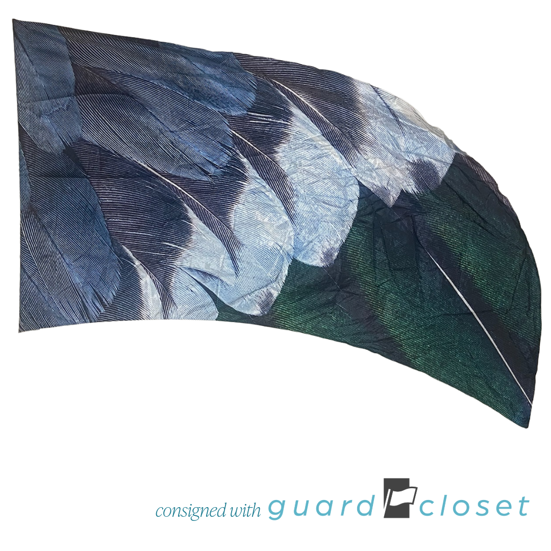 30 Blue Green Feather Flags by McCormicks