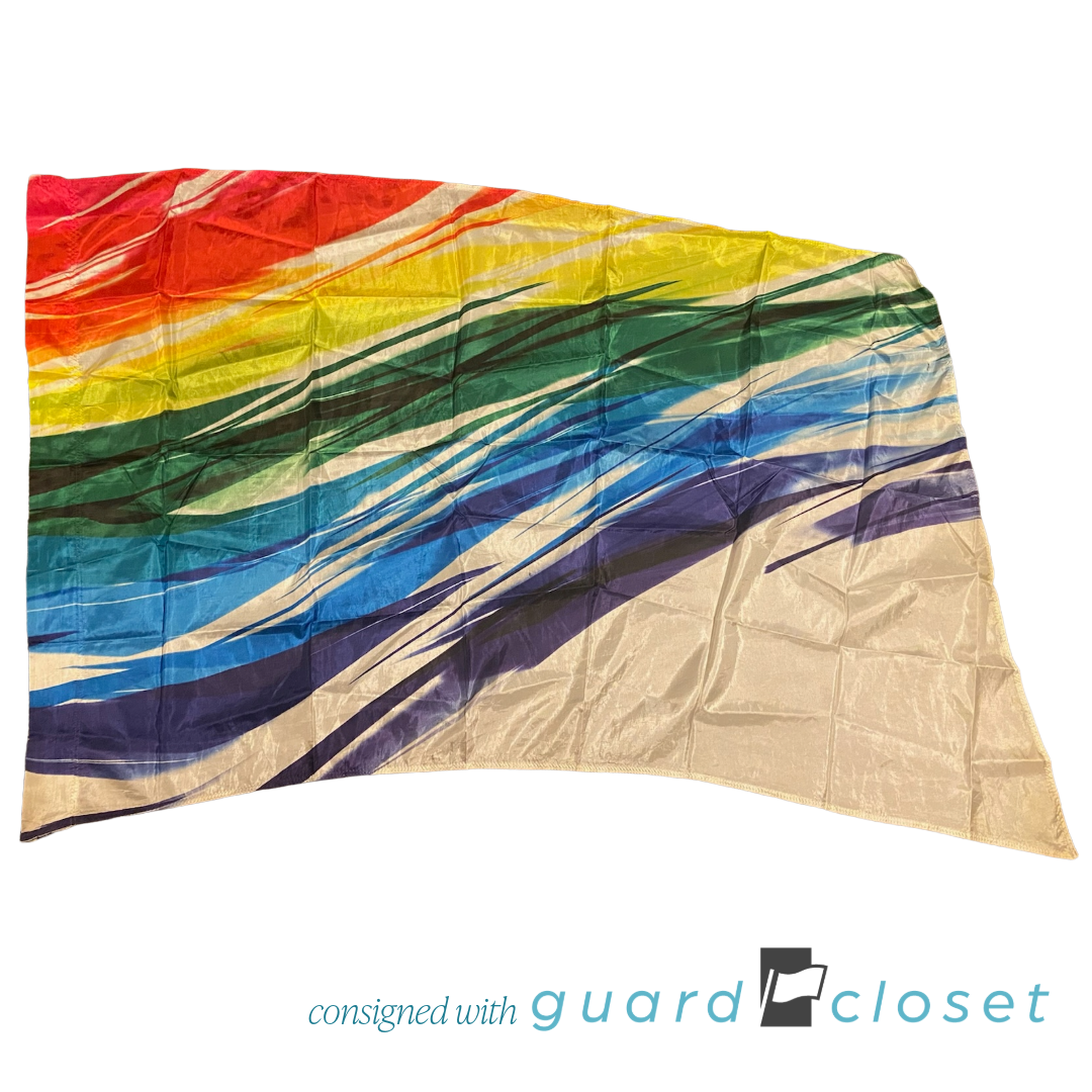18 Multi Color Rainbow Brush Stroke Flags 3SD1715 by McCormicks