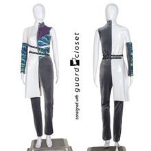 Load image into Gallery viewer, 35 Gray White Green Blue Purple Sleeveless Unitards With Coordinating Sleeves by Band Hall
