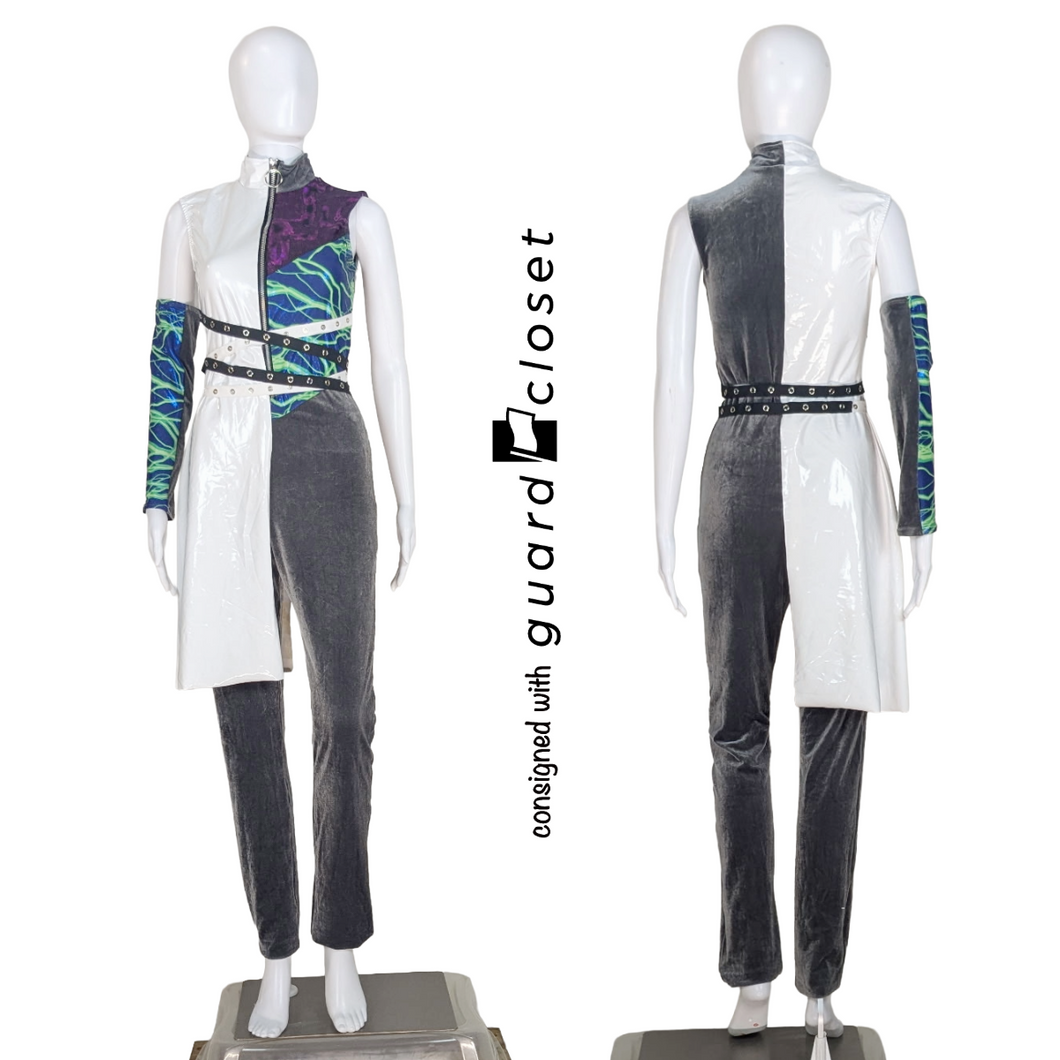 35 Gray White Green Blue Purple Sleeveless Unitards With Coordinating Sleeves by Band Hall
