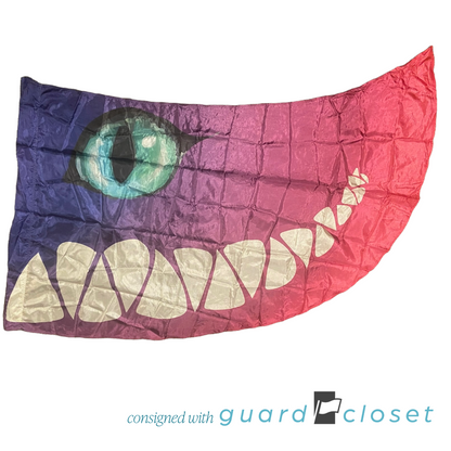 10 Cheshire Cat Half Smile Purple Fuchsia Flag
