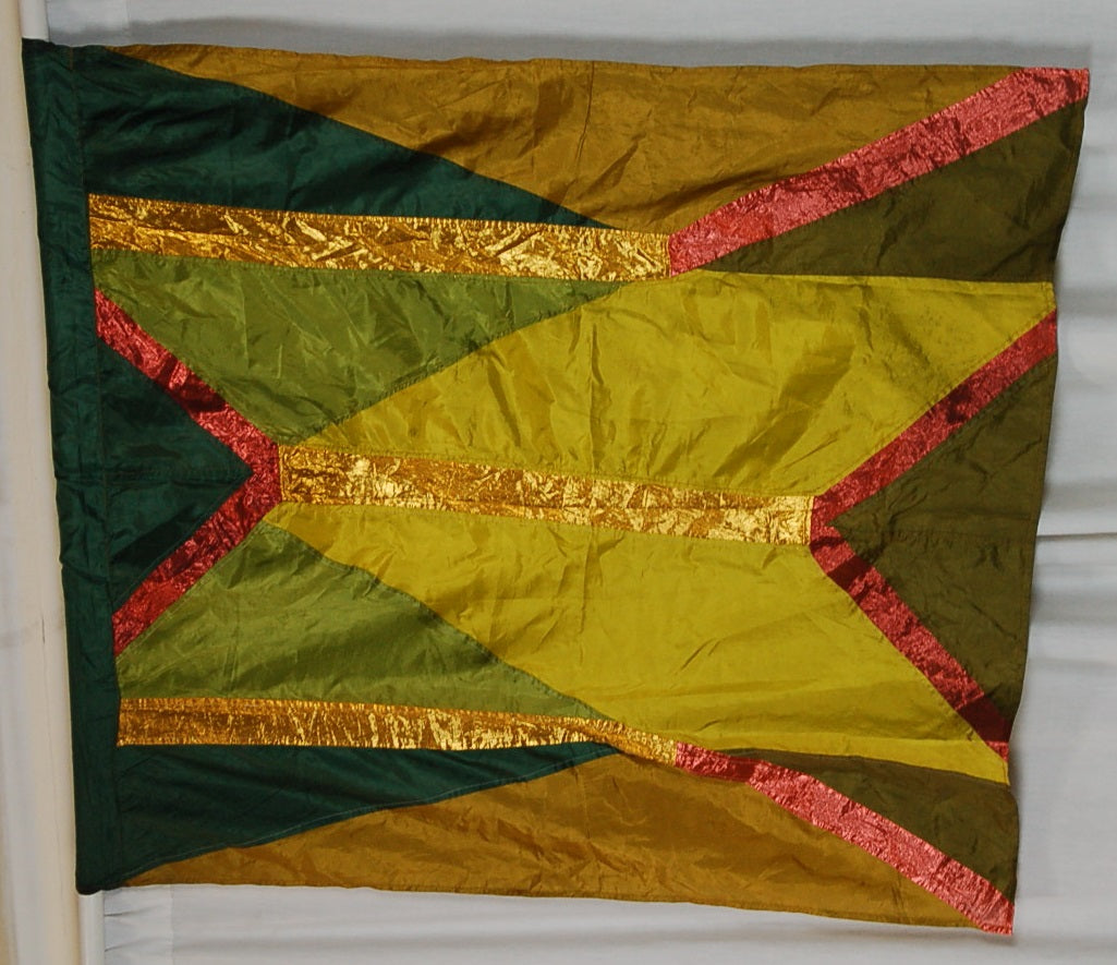 24 Gold Green Orange Flags
