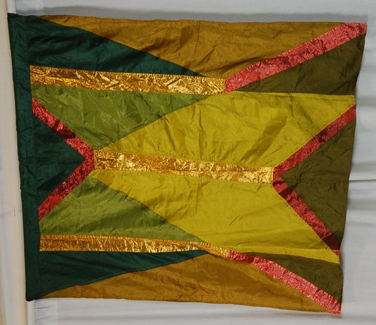 24 Gold Green Orange Flags