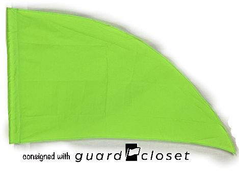 9 solid lime/neon green flags