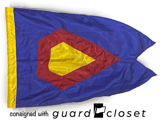 11 red blue yellow superhero emblem flags by McCormick's