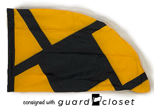 18 black gold diagonal block flags by McCormick's