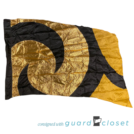 13 Gold Black Swirl Flags 5520290 by Band Shoppe