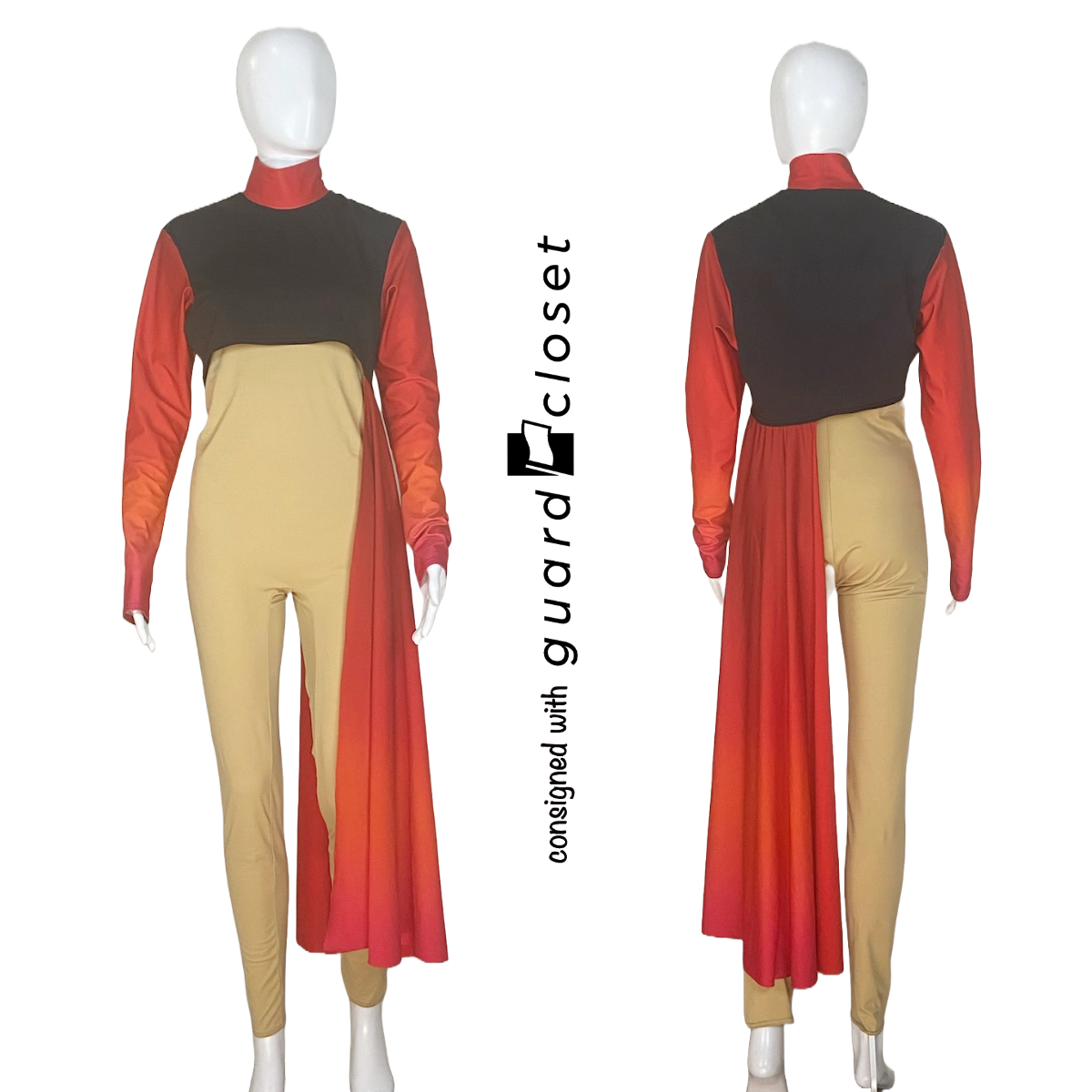 132 Red Black Long Sleeve Lightweight Performance Tops with Drape + 97 Shako Wraps by F. J. Miller