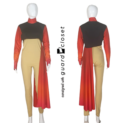 132 Red Black Long Sleeve Lightweight Performance Tops with Drape + 97 Shako Wraps by F. J. Miller