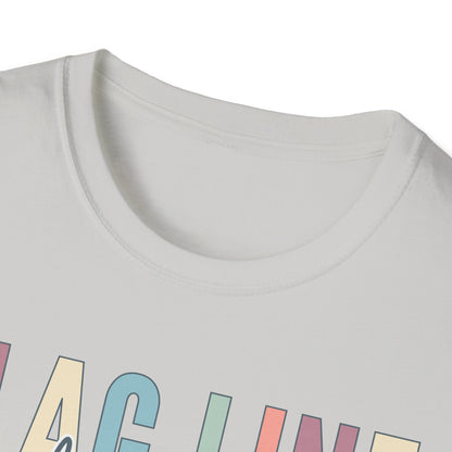 Starting Line Design Co - Flag Line Colorful Varsity Tee