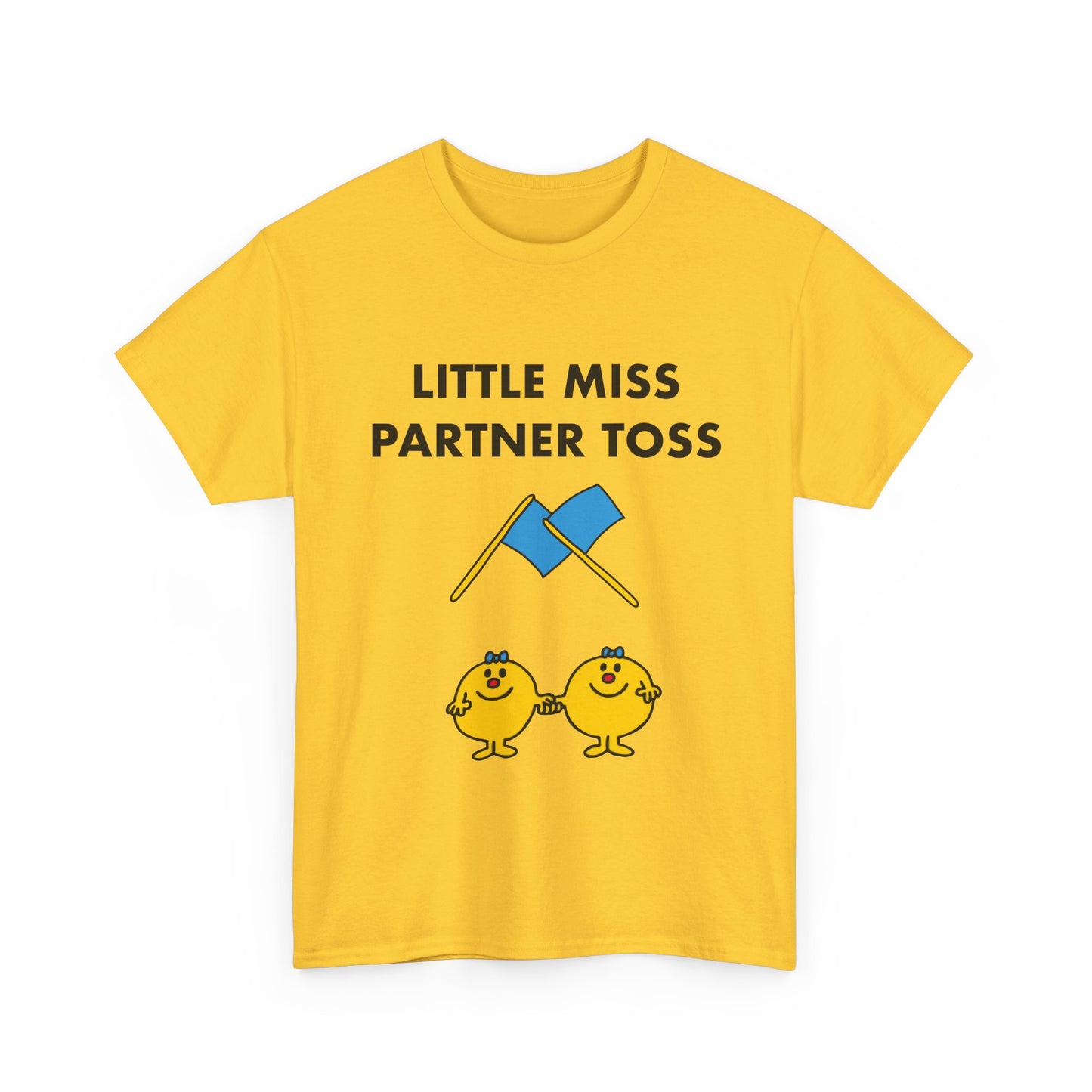 Little Miss Partner Toss Tee — Playful Guard & Marching Arts Shirt