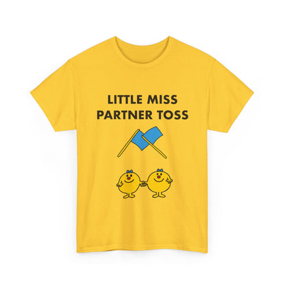 Little Miss Partner Toss Tee — Playful Guard & Marching Arts Shirt