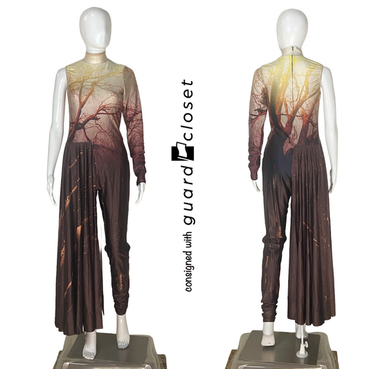 15 Brown Tree Asymmetrical Skirted Unitards by McCormicks
