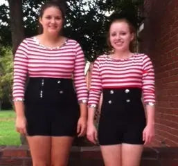 5 red black sailor uniforms