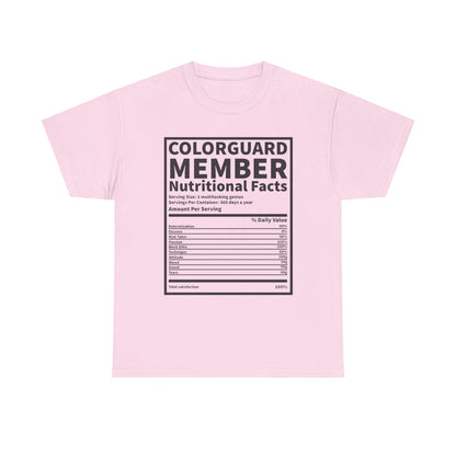 Colorguard Member Nutritional Facts T-Shirt