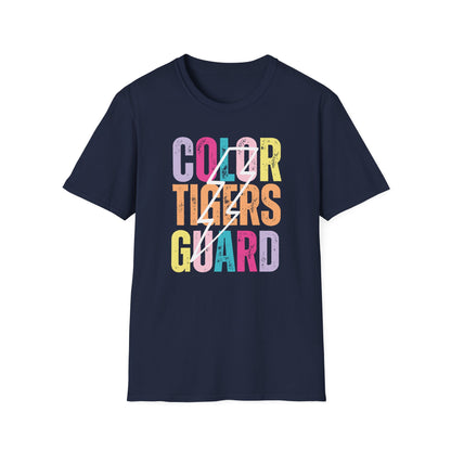 Starting Line Design Co - Custom Mascot Colorful Lightning Bolt Colorguard Tee