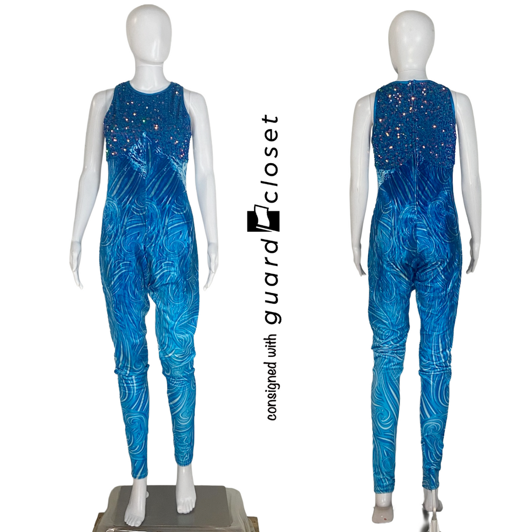 26 Blue Sleeveless Unitards by Dance Sophisticates