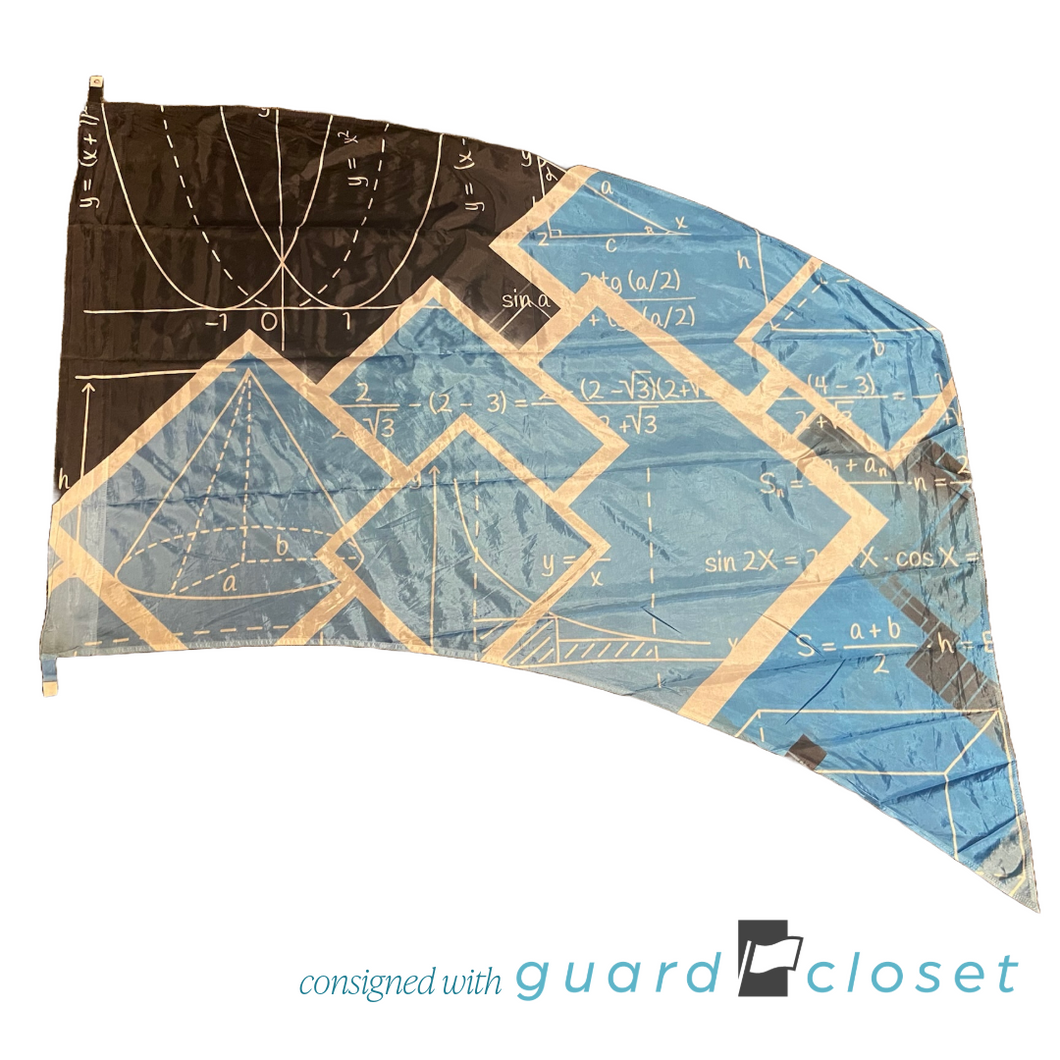 14 Blue Square Math Equation Flags by Band Today