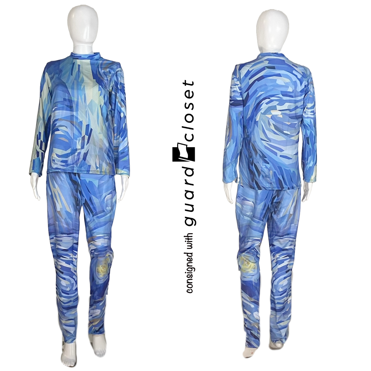 18 Blue Abstract Van Gogh Starry Night Bibs and Tops by Synced Up Designs