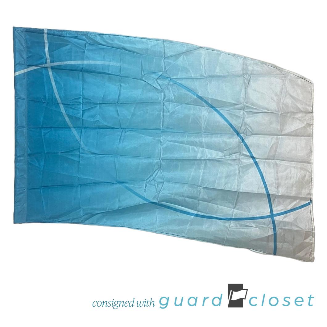 21 Aqua Ombre With Intersecting Arcs Flags