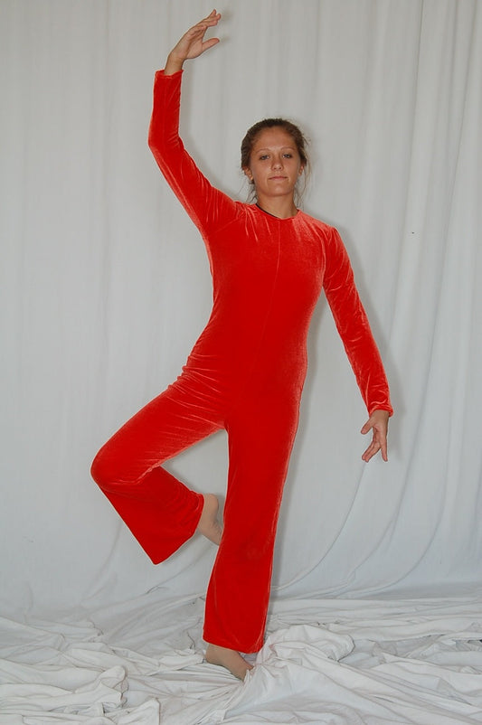 23 solid orange long sleeve Band Hall unitards
