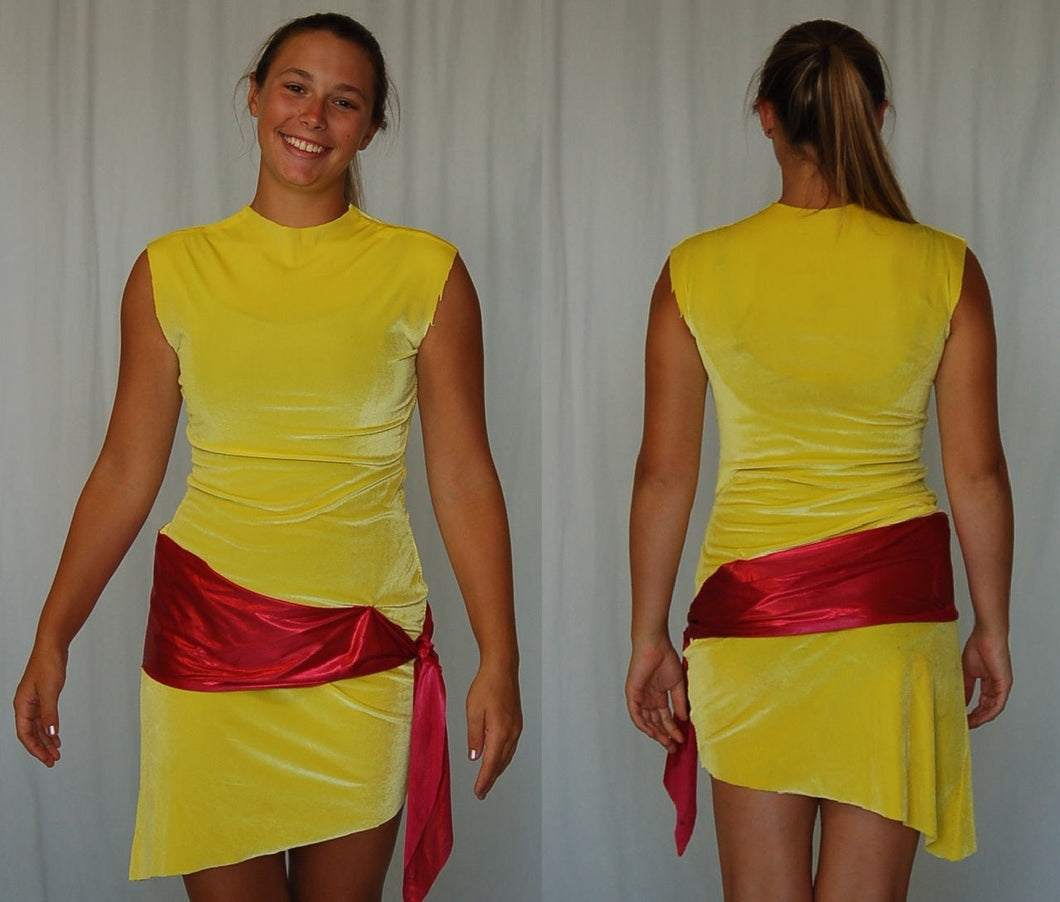 11 yellow red sleeveless tunics
