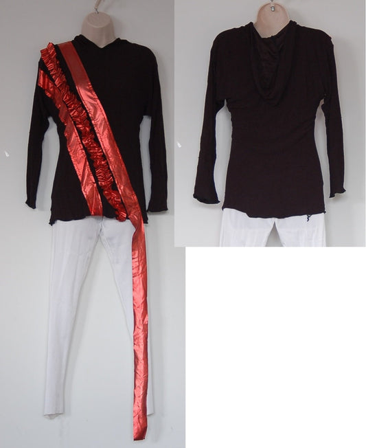 15 Black/ Red Hooded Shirts