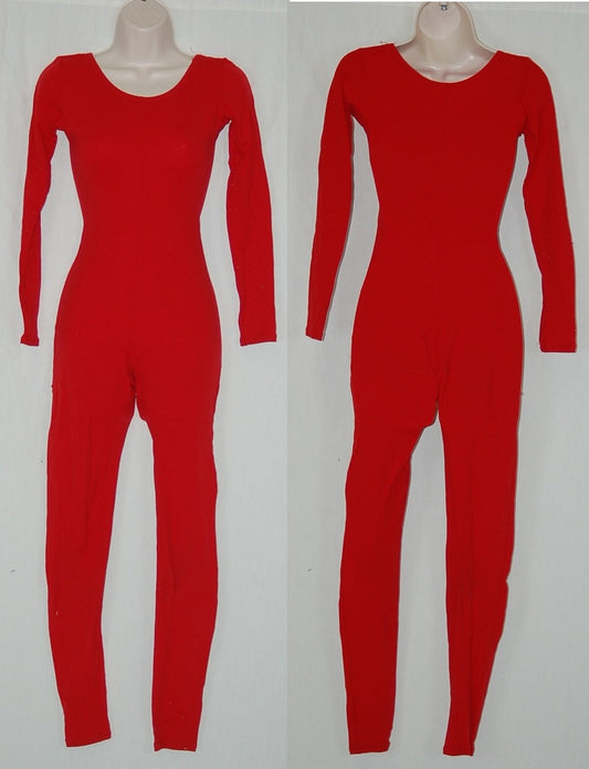 5 solid Red Unitards by Body Wrappers