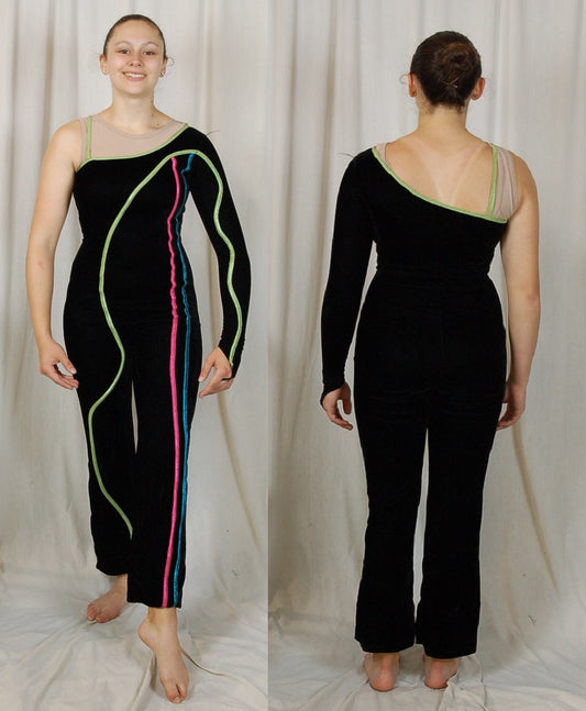 21 black and multicolor Leapin' Leotards uniforms