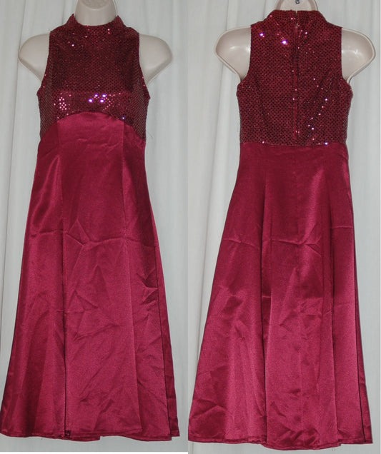 11 Maroon Sleeveless Mock Neck Dresses