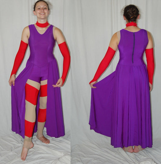 21 purple red skirted unitards by Fred J. Miller