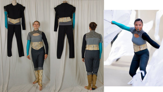 14 Female + 1 Male Gray blue Uniforms by Creative Costuming & Designs