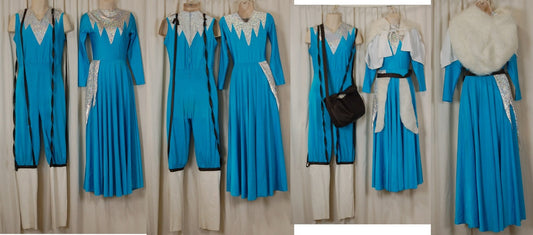 9 Blue Dresses + 1 Male Uniform