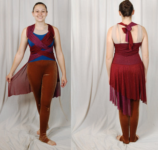 10 brown blue halter A Wish Come True unitards