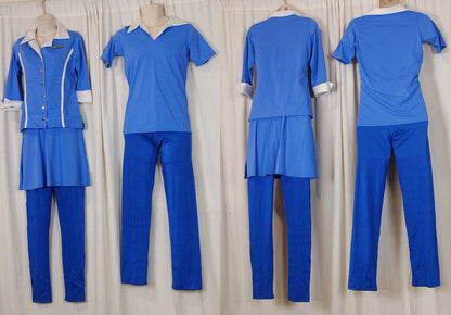 12 2-piece Blue Flight Attendant Costumes by Georgie Girl