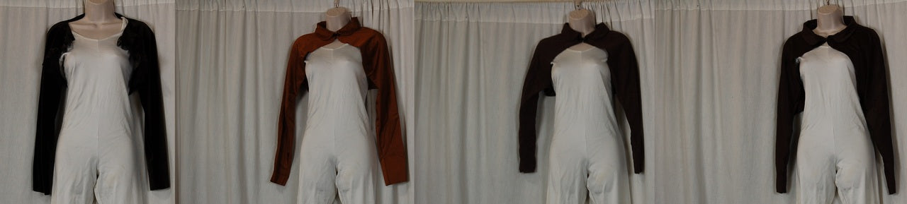 6 Assorted Blue Brown Shrugs