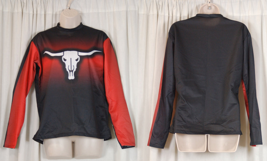 39 red black cow skull Western Digital Performance Gear performance tops